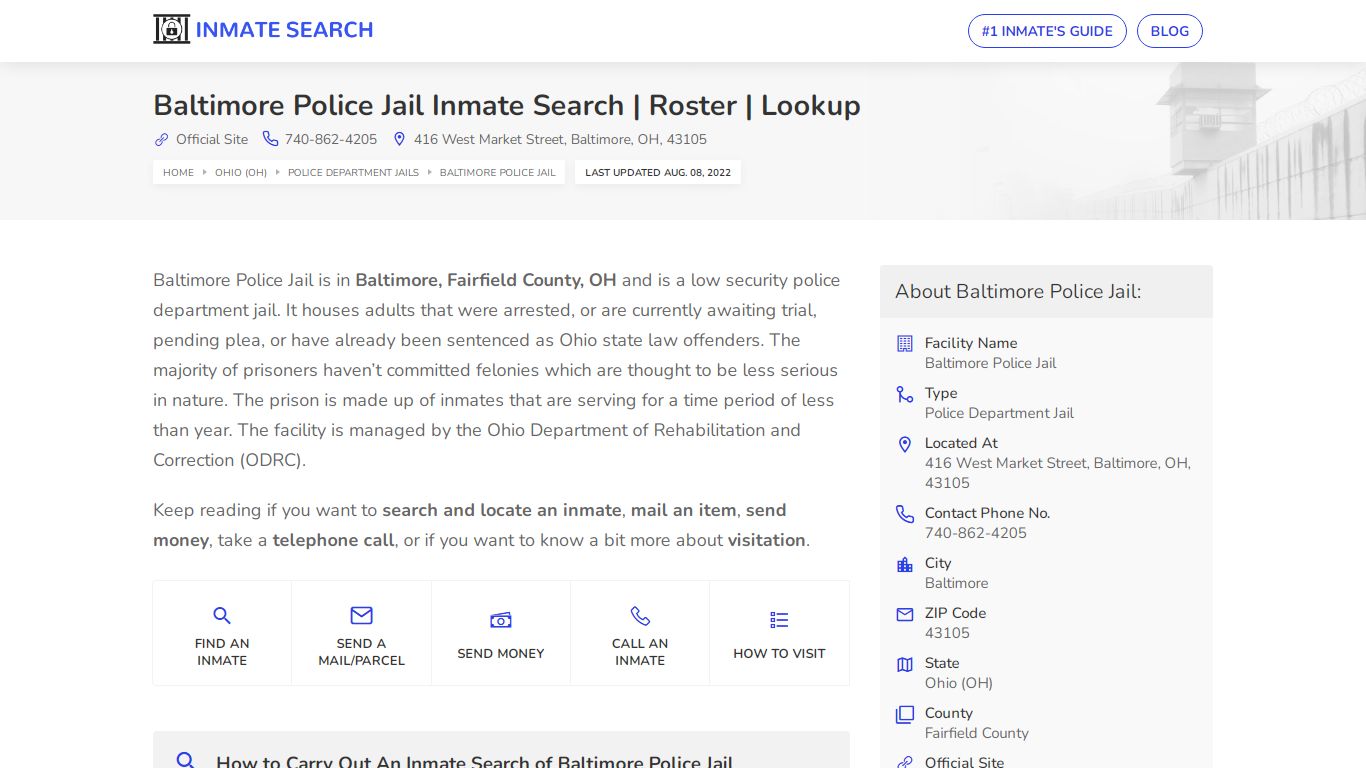 Baltimore Police Jail Inmate Search | Roster | Lookup